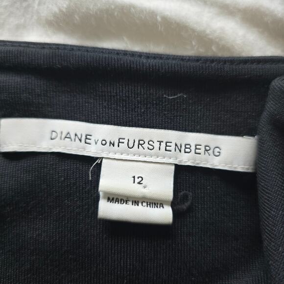 Diane Von Furstenberg Moriko V-neck Silk Mini Dress-12 Faux Wrap Retro Twee - Picture 5 of 8